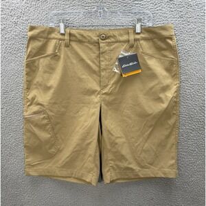 Eddie Bauer Shorts Mens 38 Tan Travex Rainier Stretch Bottoms Outdoors Hiking